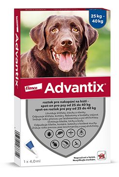 Advantix Spot On 1x4ml pro psy nad 25-40kg (1 pipeta)