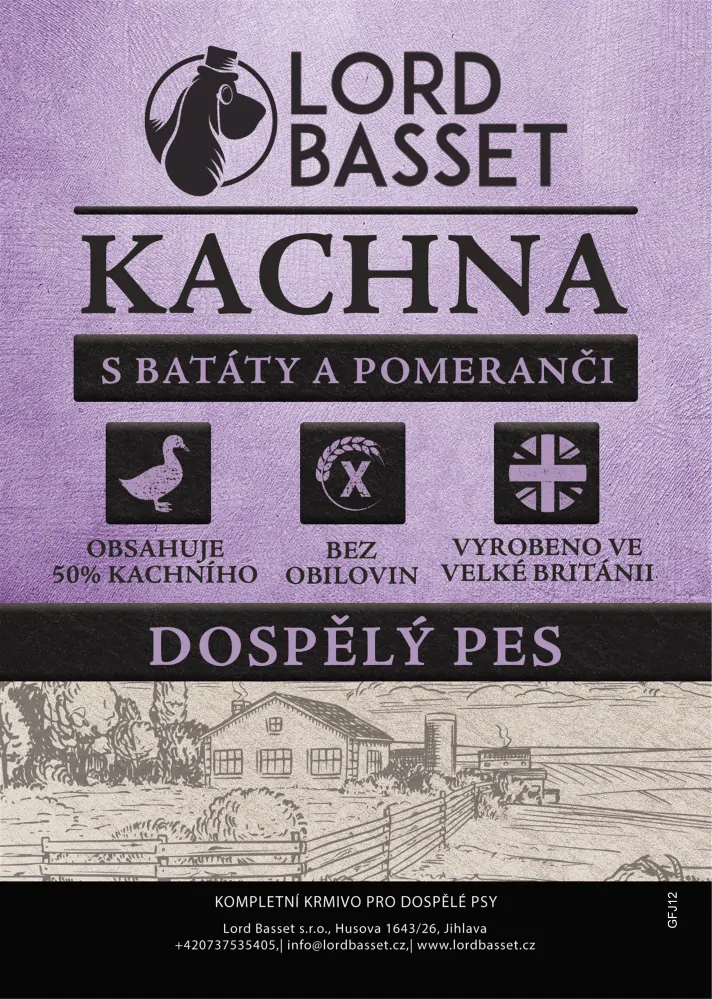 Lord Basset MONOPROTEIN bez obilovin KACHNA 2kg