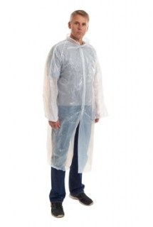 Plášť jednorázový ochranný přední zapínání 120cm 1ks