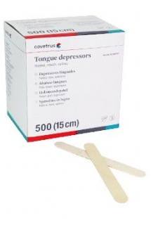 Lopatka na jazyk dřevěná nesterilní 15cm 500ks CVET