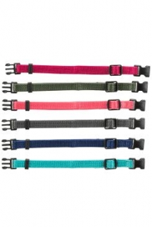 Obojek nylon pro štěňata rozl.malina-tyrkys M-L 6ks TR