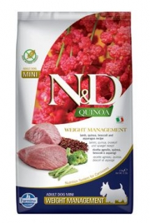 N&D Quinoa DOG Weight Management Lamb Mini 800g