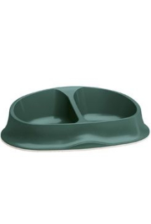 Miska plast dvojmiska SMART 2x0,25l zelená Zolux