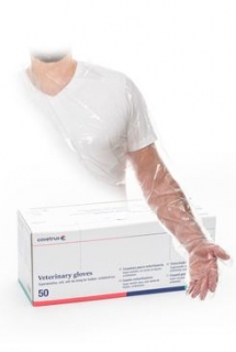 Rukavice jednor. dlouhé supersoft. s náram. 50ks CVET