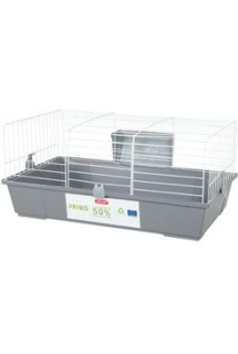 Klec morče PRIMO 80cm bílá/šedá s výbavou Zolux