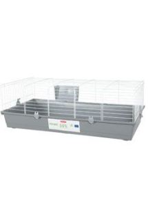 Klec morče PRIMO 120cm bílá/šedá s výbavou Zolux