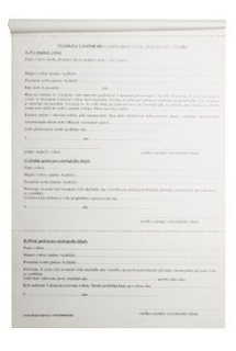 Tiskopis-Protokol o pokousání blok 100 listů