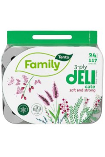 Wc toaletní papír TENTO Family Delicate 3V 24ks
