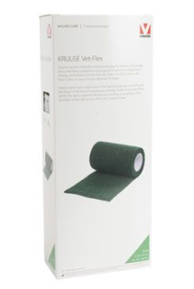 Obinadlo elast. Vet-Flex 5cm x 4,5m zelená Kruuse 10ks