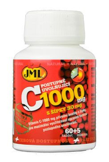 Vitamin C přírodní s šípky JML 1000mg 60+5tbl