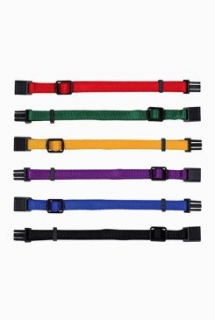 Obojek nylon pro štěňata rozl.černá-orchid M-L 6ks TR
