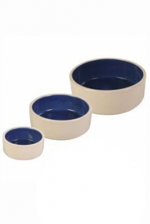 Miska keramická pes bílá/modrá 1l 18cm TR 1ks