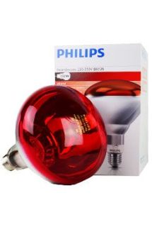Žárovka infračervená 250W červená Philips