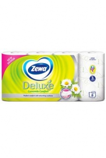Wc toaletní papír ZEWA Deluxe Aqua Tube Camomile3V 8ks