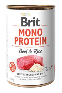 Brit Dog konz Mono Protein Beef & Brown Rice 400g