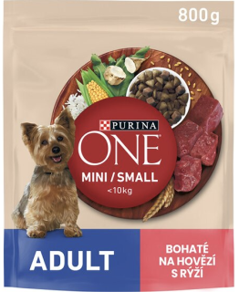 Purina ONE MINI Dog Adult s hovězím 0,8 kg