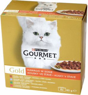 Gourmet Gold kousky ve šťávě se zeleninou 8 x 85g