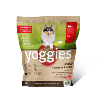 Yoggies MINI granule Ibérico vepřové maso s jablky lisované za studena s probiotiky 2kg