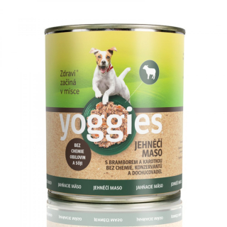 Yoggies jehněčí konzerva s bramborem a karotkou 800g