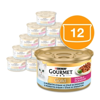 GOURMET Gold Mořské ryby a špenát 12 x 85g