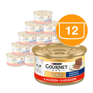 GOURMET Gold paštika s hovězím 12 x 85g