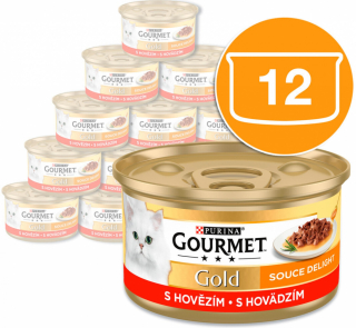 GOURMET Gold Sauce Delight Hovězí filet 12 x 85g