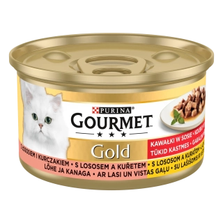 GOURMET Gold losos a kuře 85g
