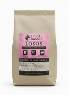 Lord Basset MONOPROTEIN bez obilovin LOSOS SE PSTRUHEM pro malá plemena 2kg