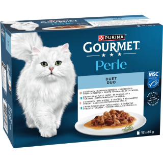 Gourmet Perle losos, tuňák, mořské ryby, sardinky 12 x 85g