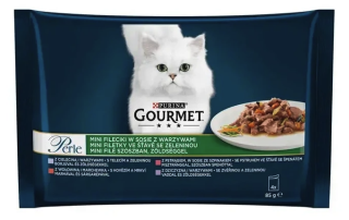 Gourmet Perle kapsičky Mini filetky ve šťávě se zeleninou 4x85g