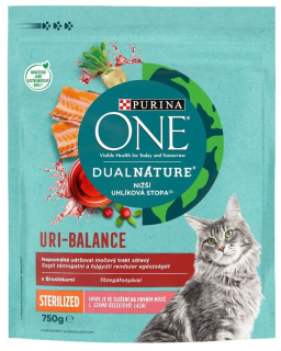 Purina ONE Dual Nature adult cat Sterilized brusinka s lososem 750g