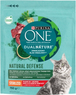 Purina ONE Dual Nature Sterilized spirulina s hovězím 750 g