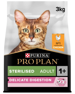 Pro Plan Adult Sterilised Delicate Digestion kuře 3 kg