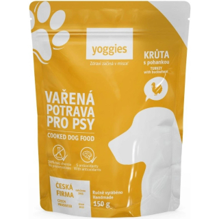 Yoggies Adult vařená potrava krůtí maso s pohankou a kloubní výživou 150 g