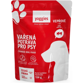 Yoggies Adult Vařená potrava vepřové maso s rýží 150 g