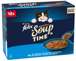FELIX Soup polévka pro kočky, rybí výběr 12 x 48 g
