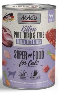 MAC's Cat Kitten krůtí hovězí kachní 400 g