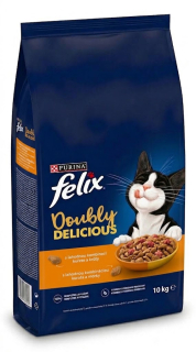Felix Doubly Delicious Adult s kuřetem a krůtou 10 kg