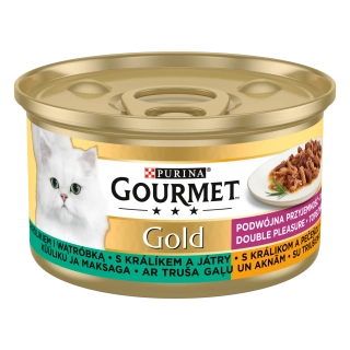 Gourmet Gold Double Pleasure králík a játra 85 g
