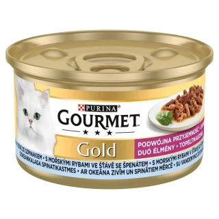 GOURMET Gold Mořské ryby a špenát 85g