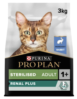 PRO PLAN CAT ADULT STERILISED RENAL PLUS králík 3kg